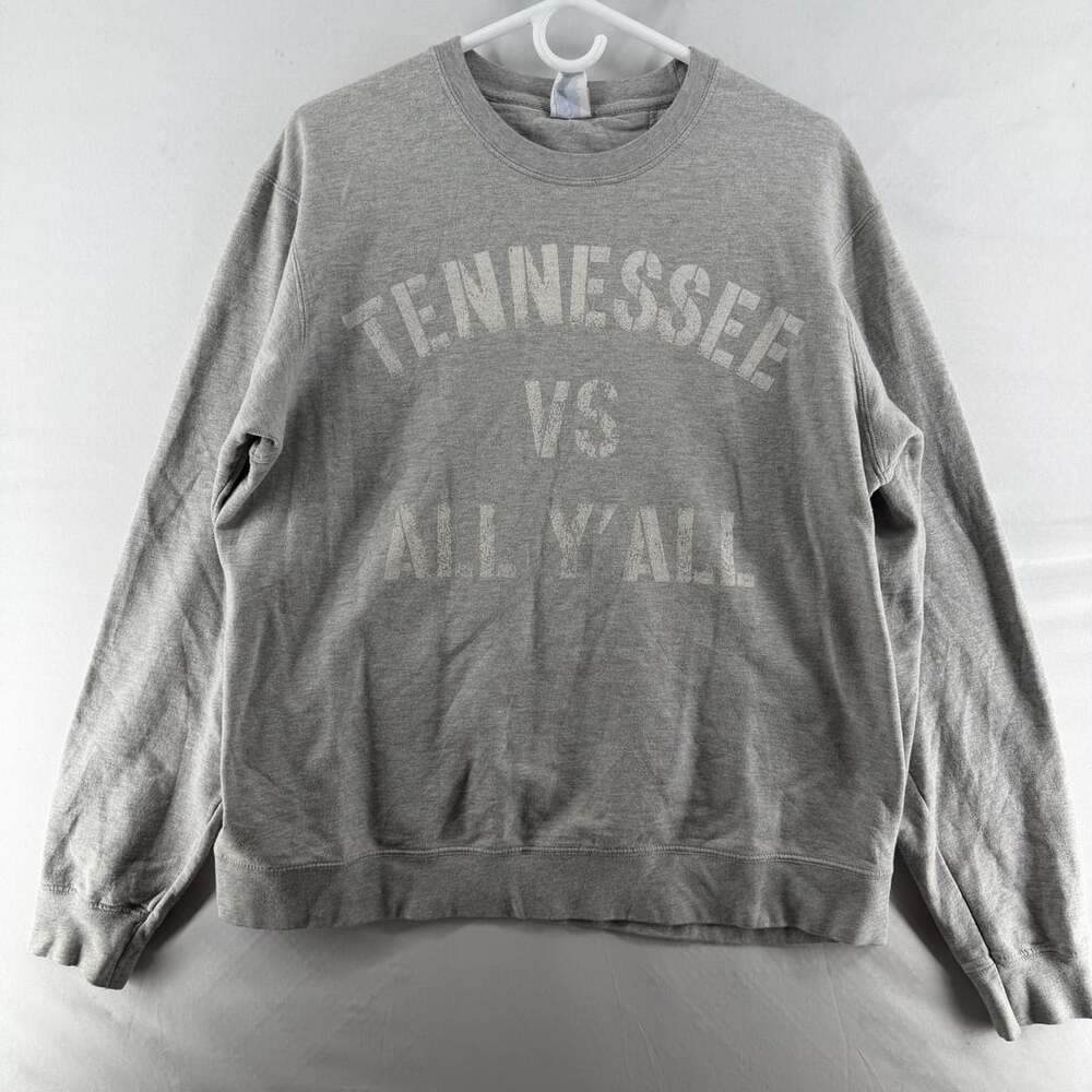 1490 Port And Company Tennessee Vs All Y'All Grey Sweatshirt L